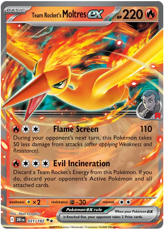Team Rocket's Moltres ex - 031/182